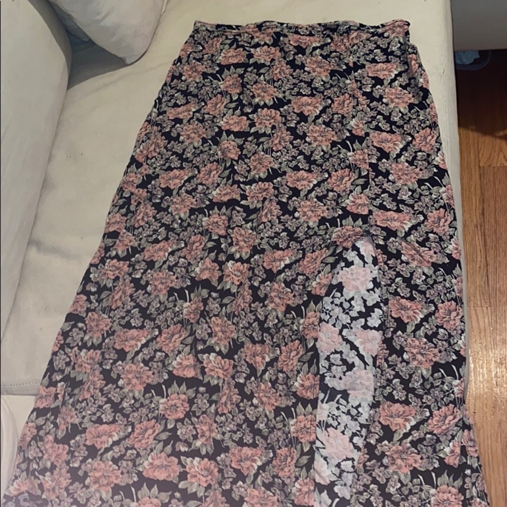 Floral long skirt with High Slit